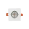 Lámpara empotrable PRIOS Fibur, blanca, 9 cm, GU10, paquete de 10