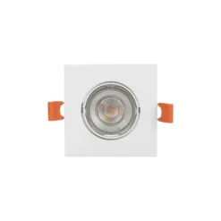 Lámpara empotrable PRIOS Fibur, blanca, 9 cm, GU10, paquete de 10