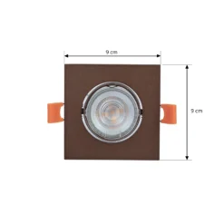 Lámpara empotrable PRIOS Fibur, bronce mate, 9 cm, GU10, 10 unidades