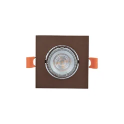 Lámpara empotrable PRIOS Fibur, bronce mate, 9 cm, GU10, 10 unidades