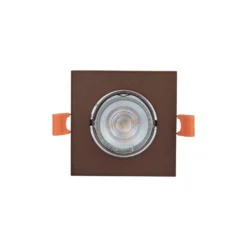 Lámpara empotrable PRIOS Fibur, bronce mate, 9 cm, GU10