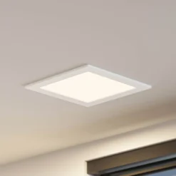 Lámpara empotrable Prios LED Helina, blanca, 22 cm, 18 W, atenuable