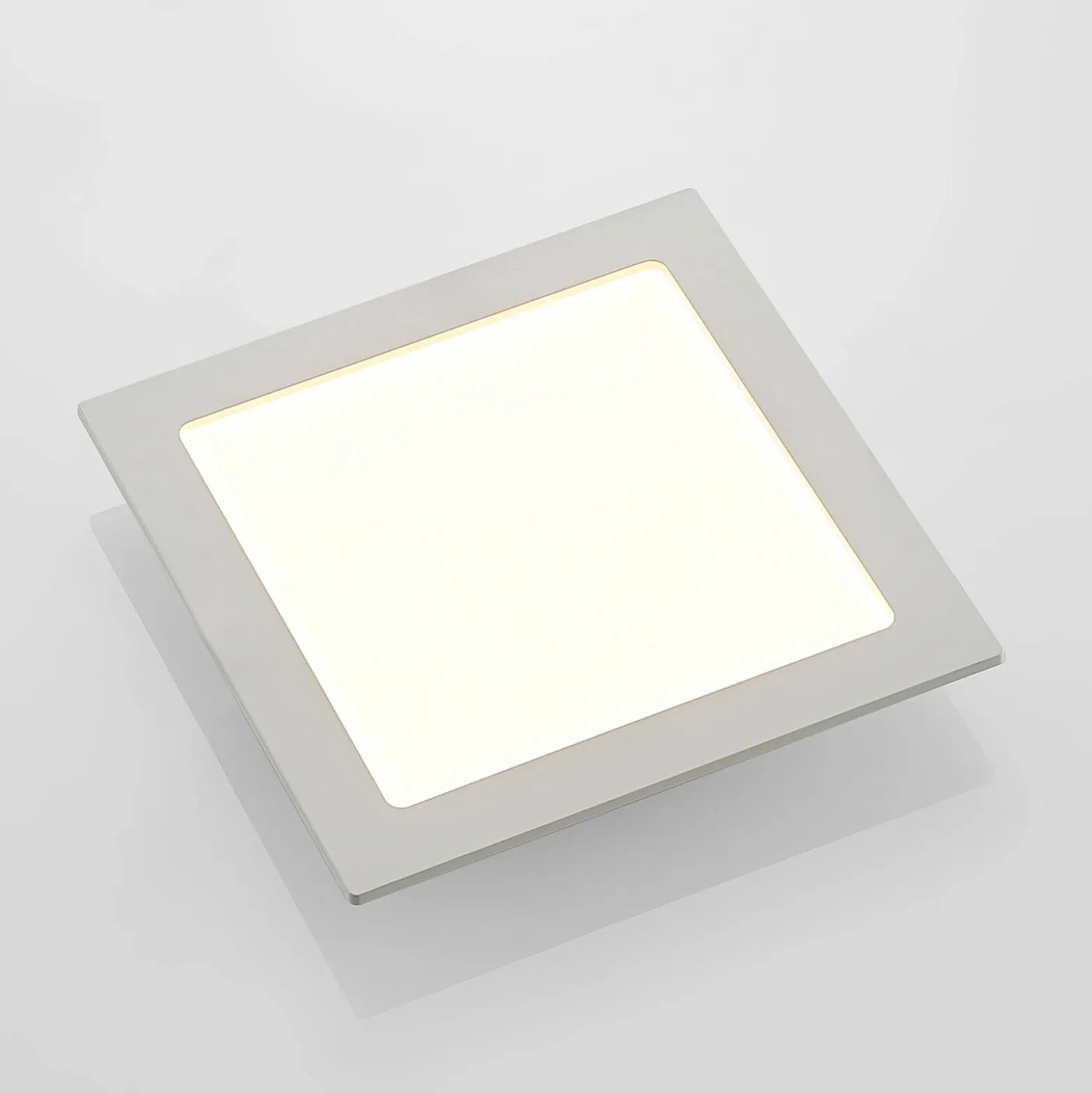 Lámpara empotrable Prios LED Helina, blanca, 22 cm, 18 W, atenuable