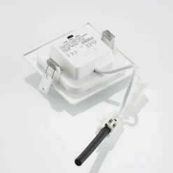 Lámpara empotrable Prios LED Helina, blanca, 11,5 cm, atenuable