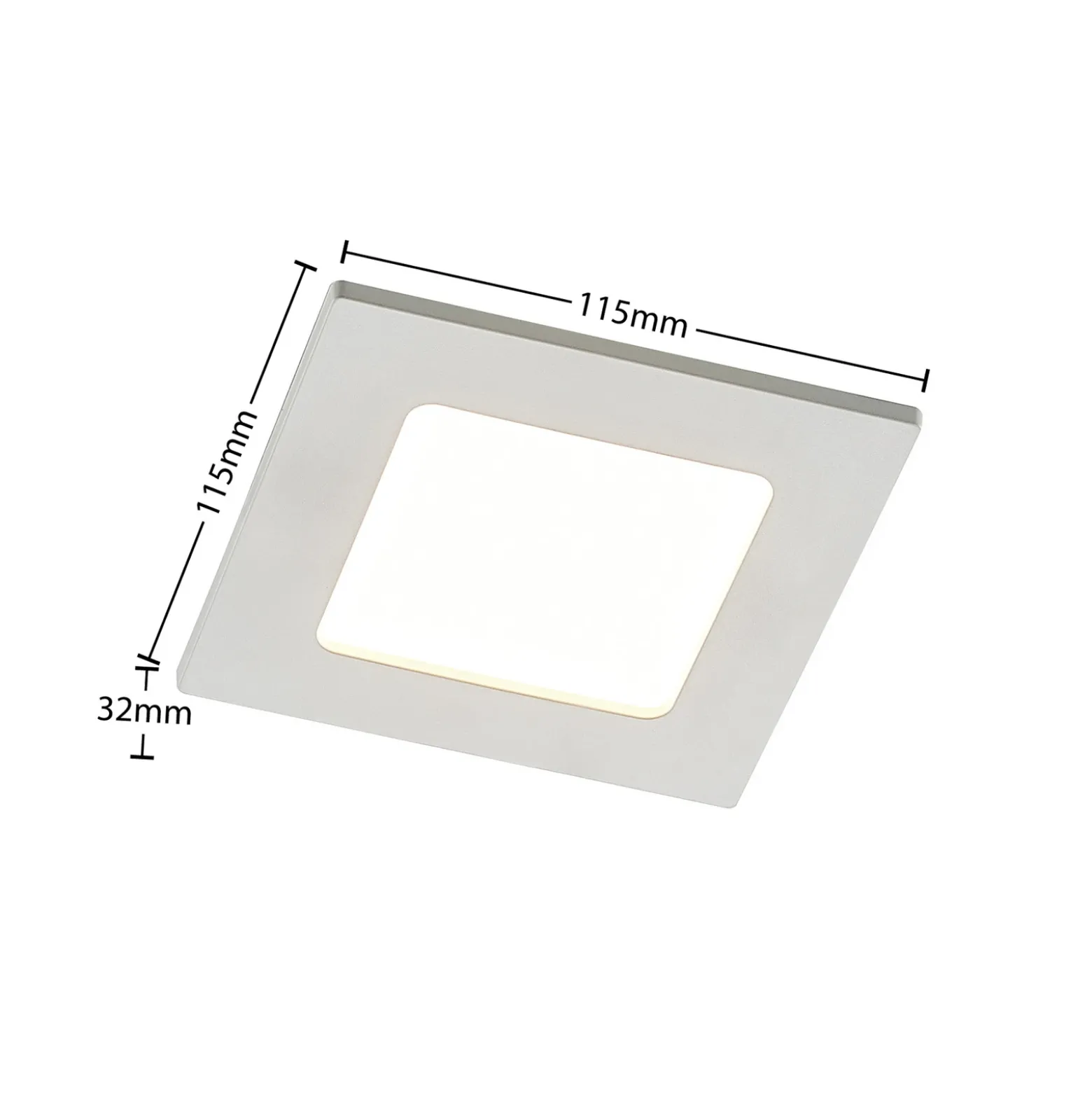 Lámpara empotrable Prios LED Helina, blanca, 11,5 cm, atenuable