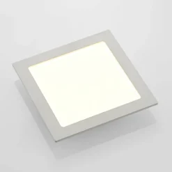 Lámpara empotrable Prios LED Helina, blanca, 22 cm, 18 W, atenuable