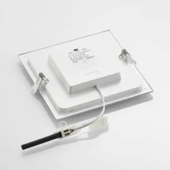 Lámpara empotrable Prios LED Helina, plata, 22 cm, 18 W, atenuable