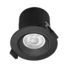 Lámpara empotrable Prios LED Shima, negra, 7 W, 3000K, atenuable