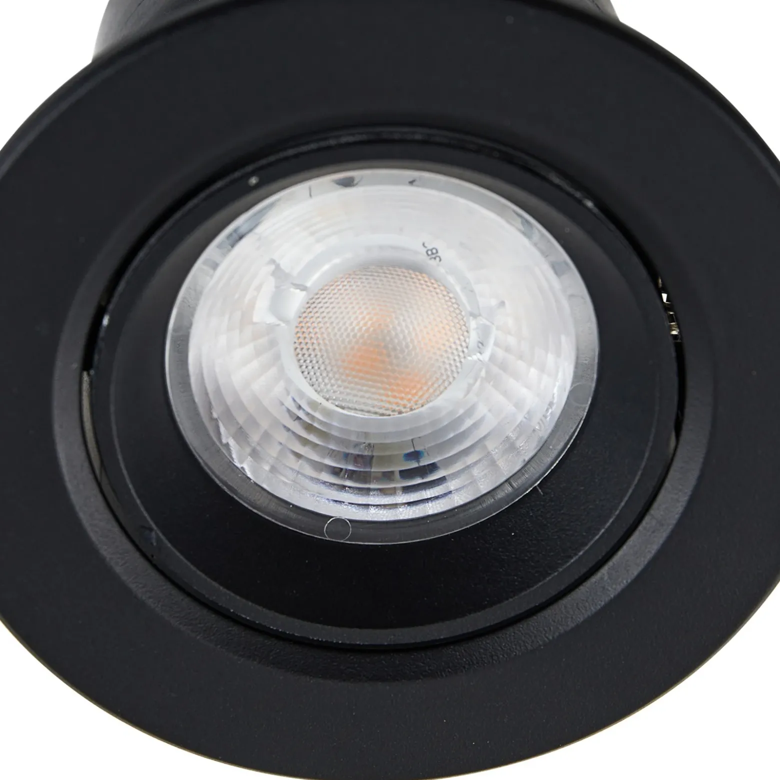 Lámpara empotrable Prios LED Shima, negra, 7 W, 3000K, atenuable