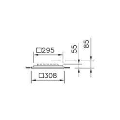Lámpara empotrable Regent Office atenuable 62,1cm 43W 4.000K
