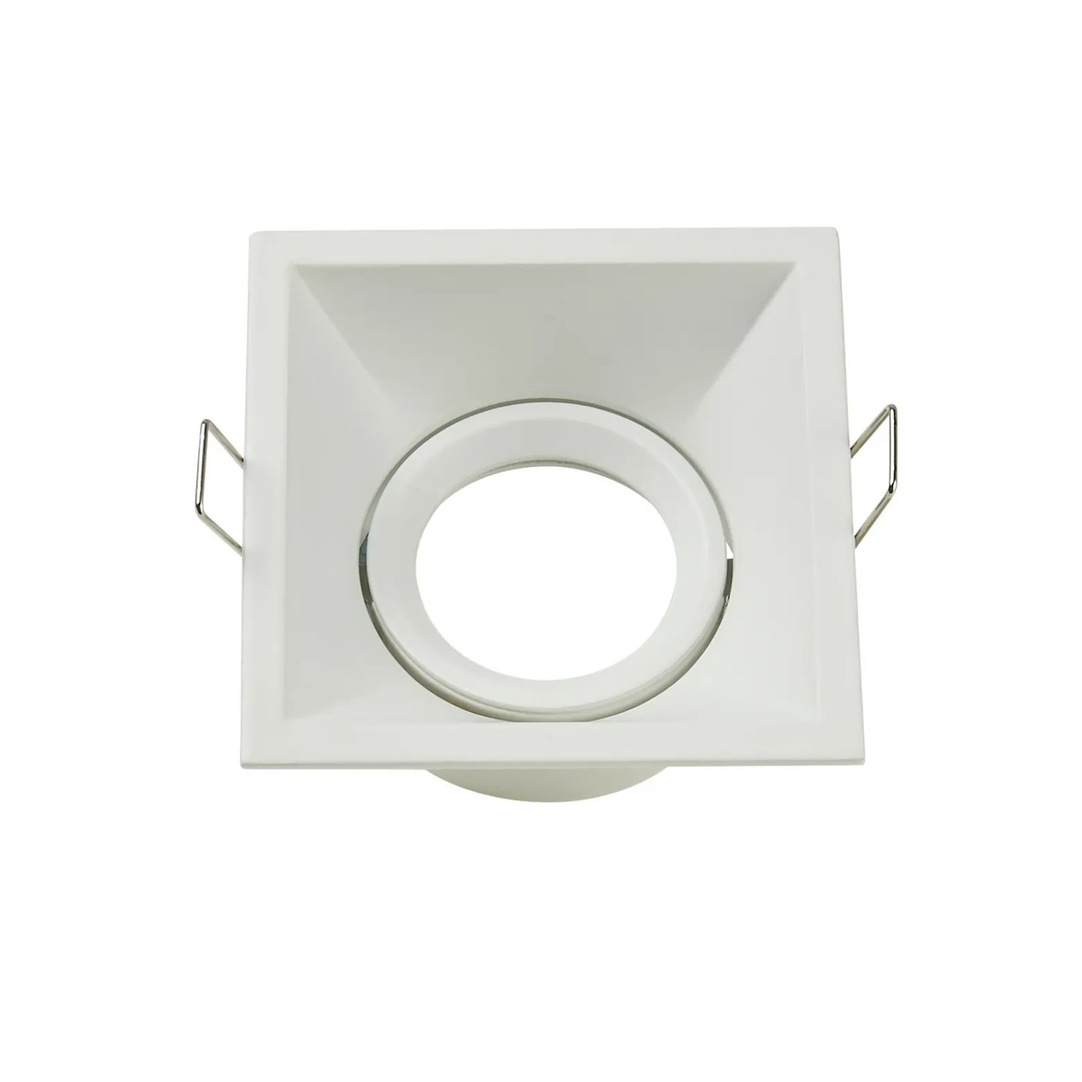 Lámpara empotrable Slim Trim Square, blanca, 9 x 9 cm, aluminio, GU10