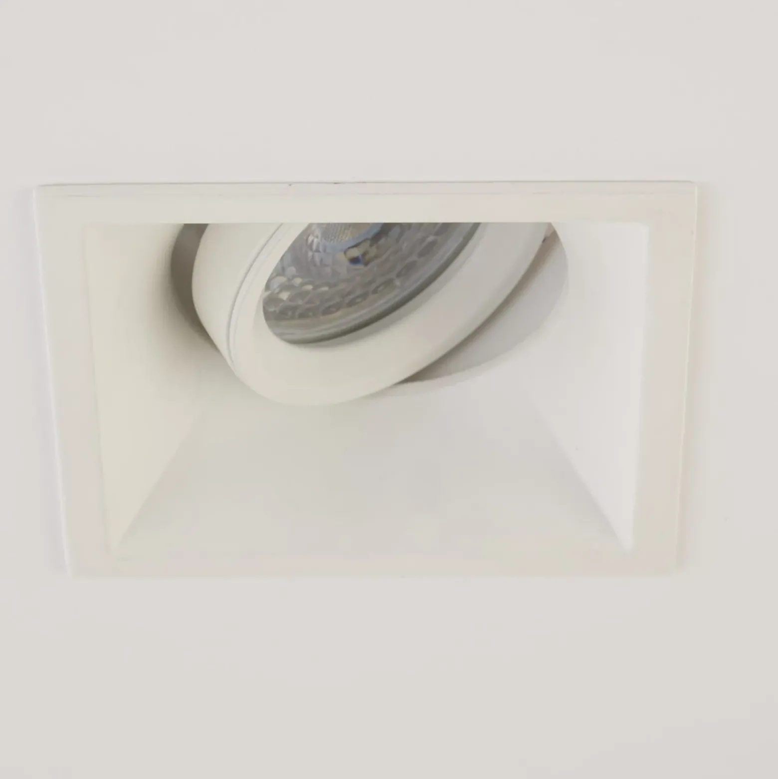 Lámpara empotrable Slim Trim Square, blanca, 9 x 9 cm, aluminio, GU10