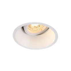 Lámpara empotrable SLV Horn, QPAR51, blanca, aluminio, Ø 10,5 cm
