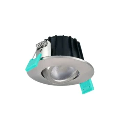 Lámpara empotrable Sylvania Obico 68, cromo, IP65, CCT, atenuable