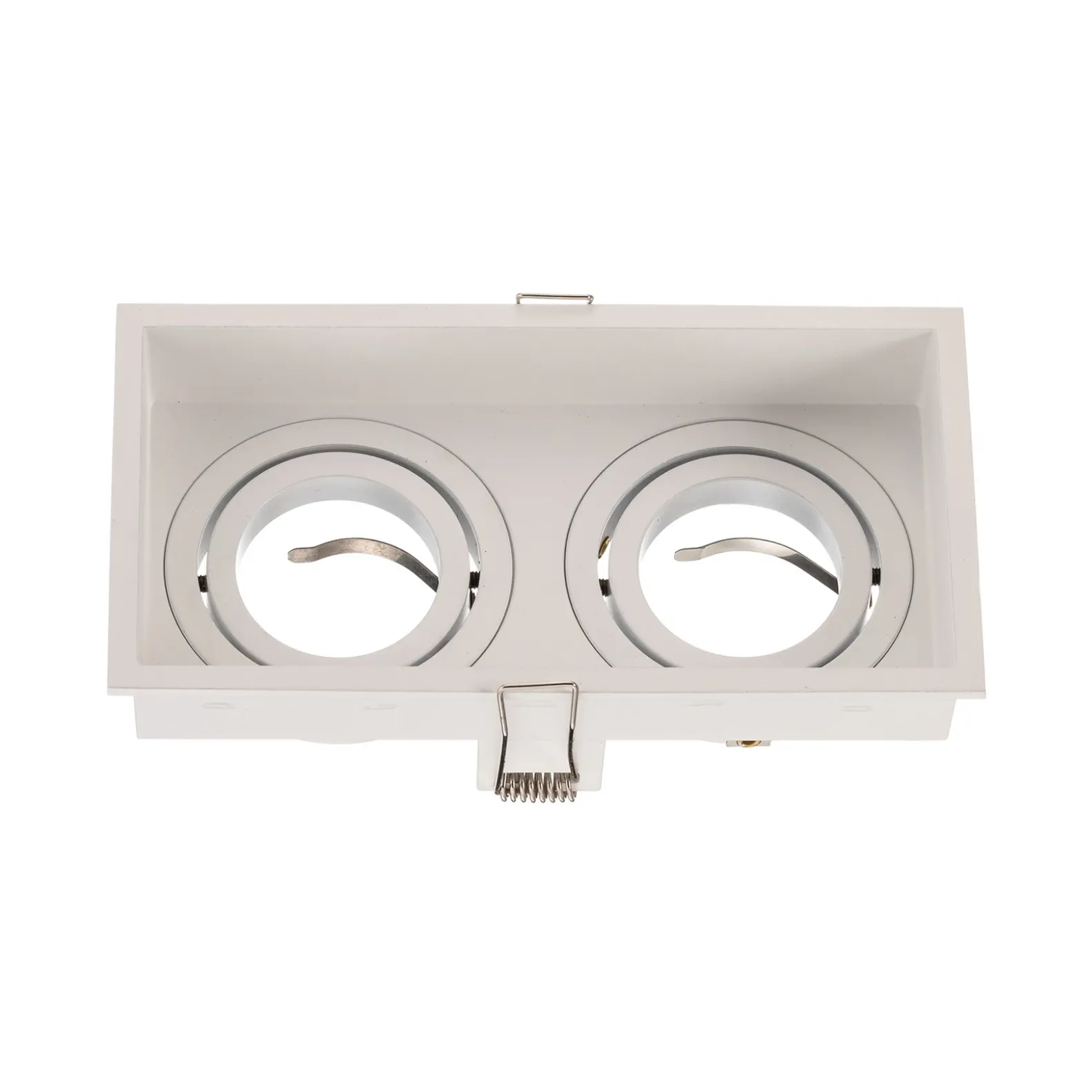 Lámpara empotrada Hyde, 2 luces giratorio, blanco