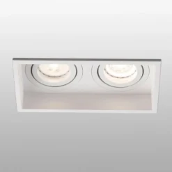 Lámpara empotrada Hyde, 2 luces giratorio, blanco