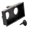 Lámpara empotrada Hyde, 2 luces IP44 en negro