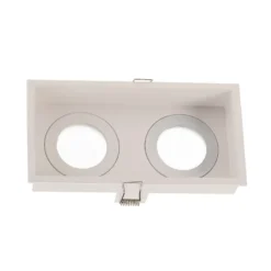 Lámpara empotrada Hyde, 2 luces IP44 en blanco