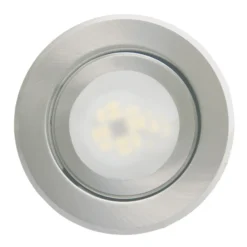 Lámpara empotrada Joanie, LED, aluminio cepillado