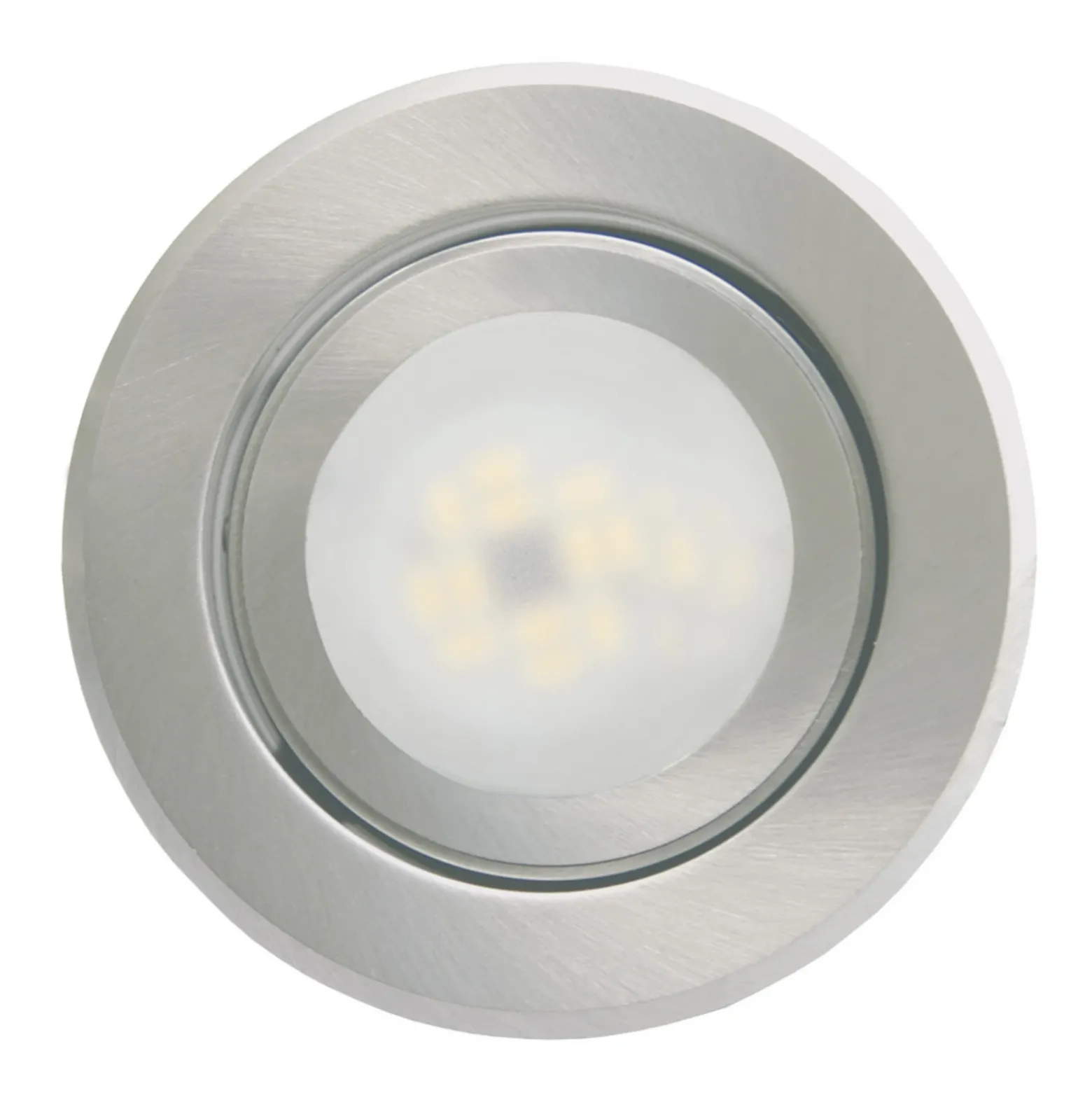 Lámpara empotrada Joanie, LED, aluminio cepillado