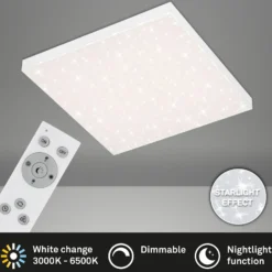Lámpara estrellada LED Frameless CCT, 45x45cm