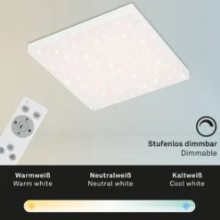 Lámpara estrellada LED Frameless CCT, 45x45cm