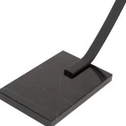 Lámpara LED arqueada Curve, negra, mármol, 192 cm, atenuable