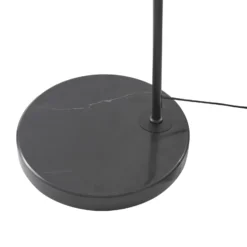 Lámpara LED arqueada Lucande Yekta, negra, 183 cm, atenuable