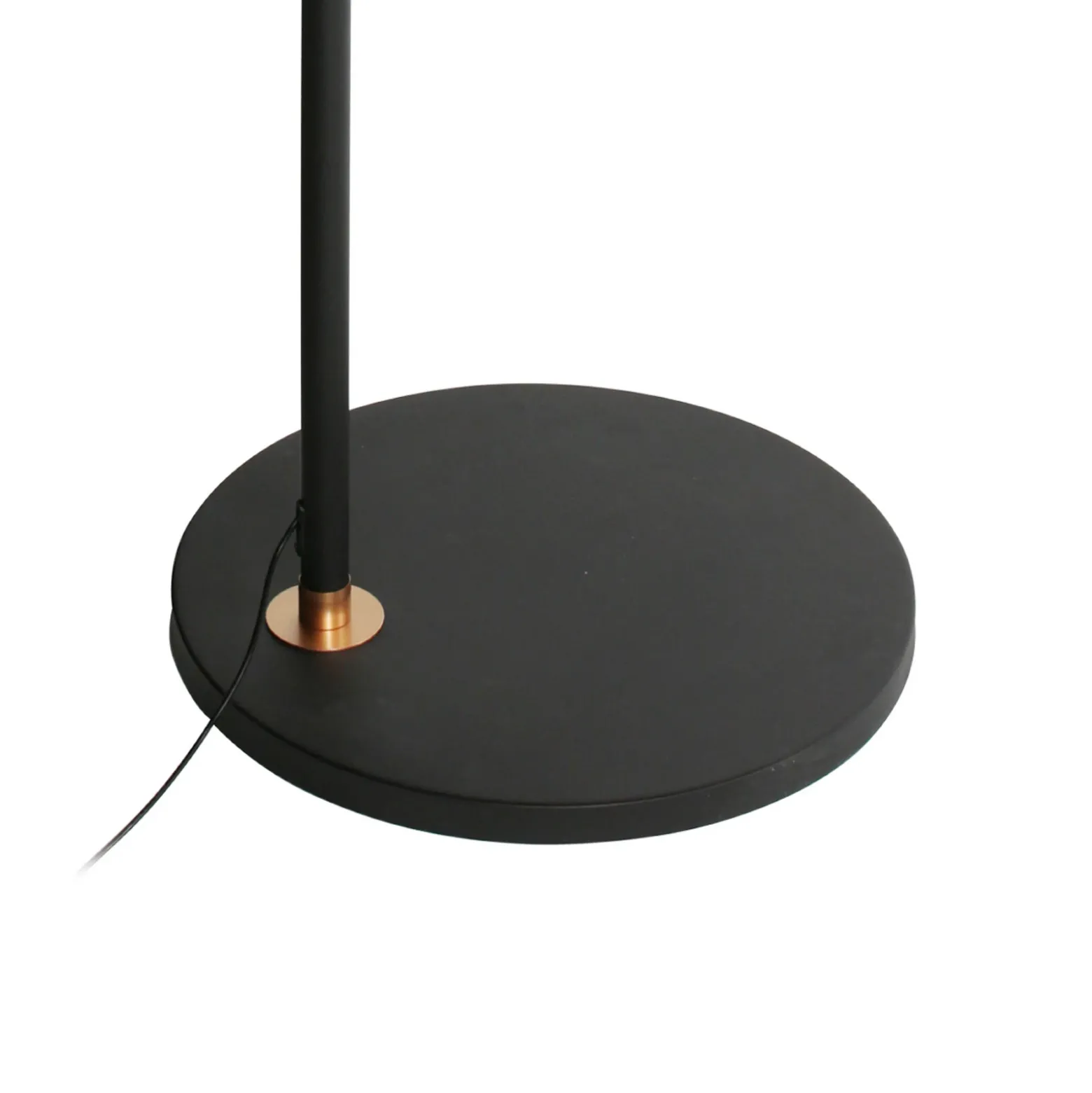 lámpara LED arqueada Ringlux, negro/dorado, metal, CCT, atenuable