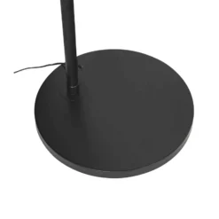 lámpara LED arqueada Ringlux, negra, metal, CCT, atenuador