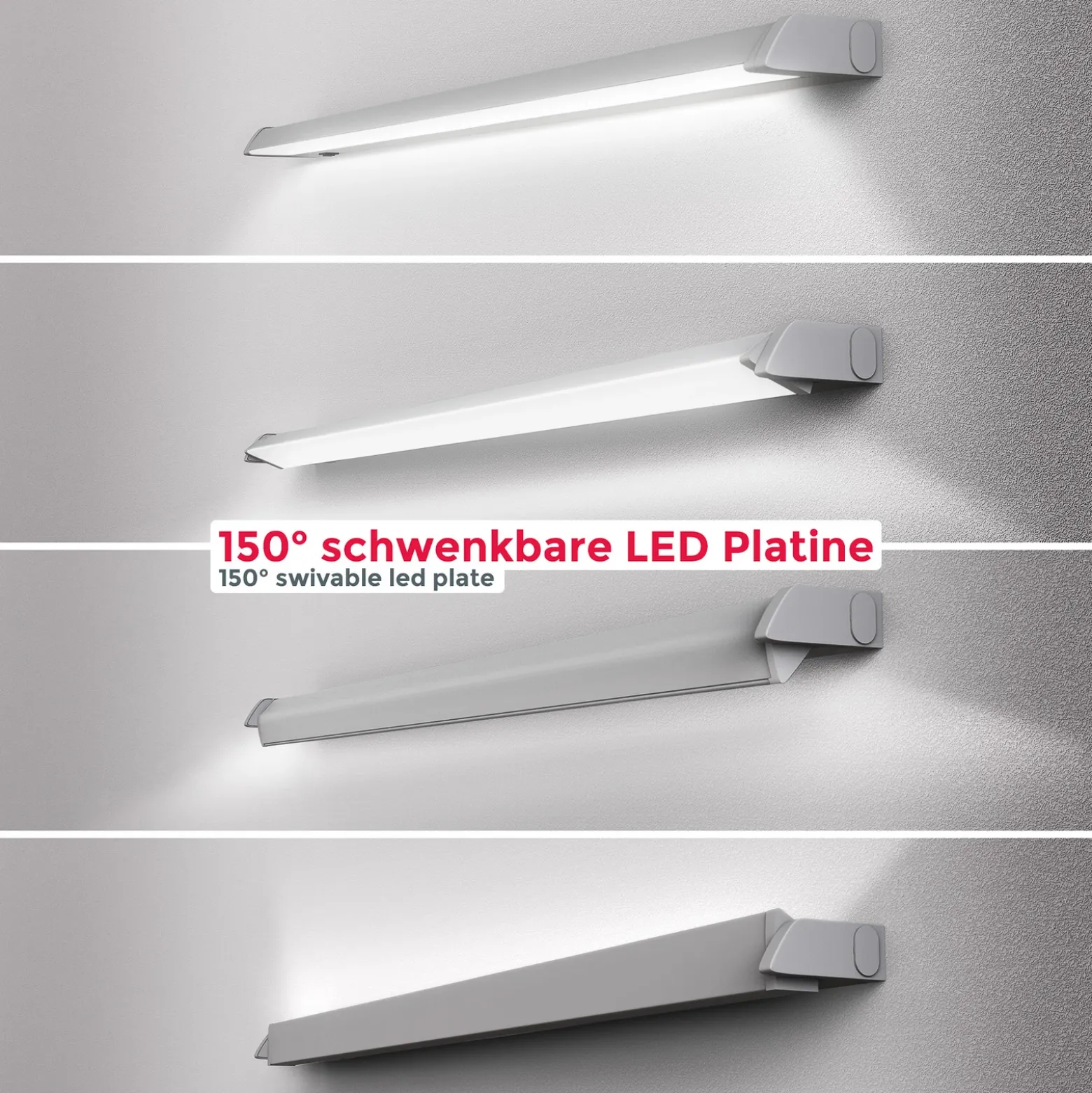 Lámpara LED bajo armario Gina, plateada, 2700 K/4000 K