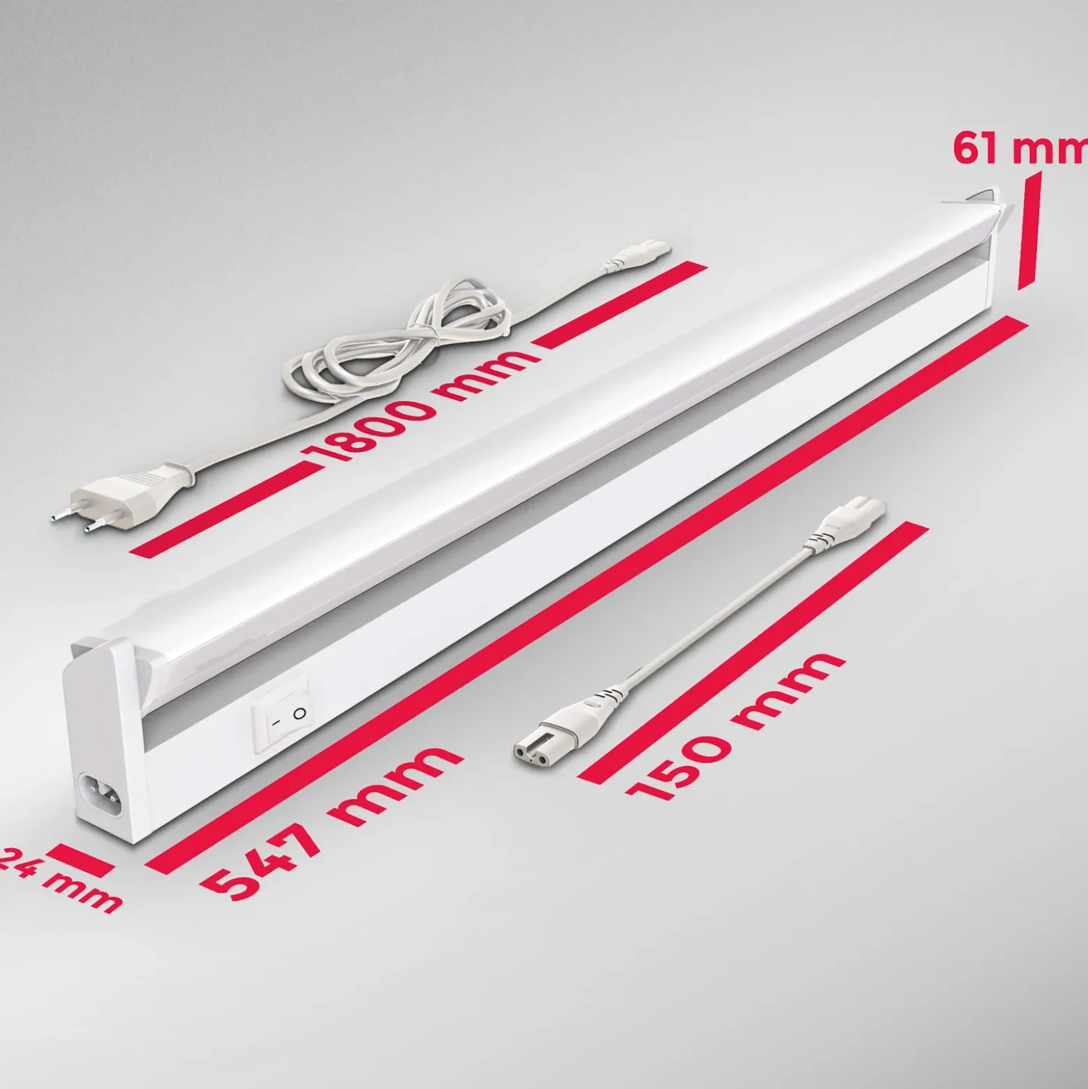Lámpara LED bajo armario Hike, blanca, L 54,7 cm, 4000 K