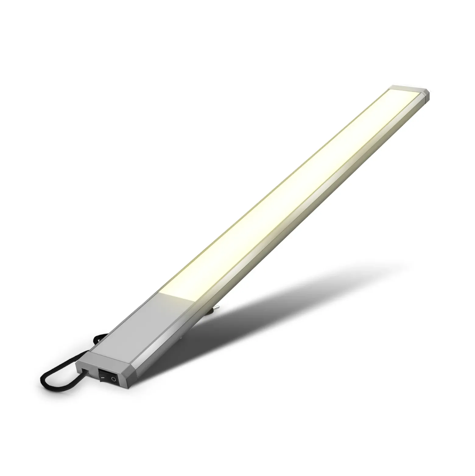 Lámpara LED bajo armario Kniff plateada, longitud 57,5 cm, 3000 K