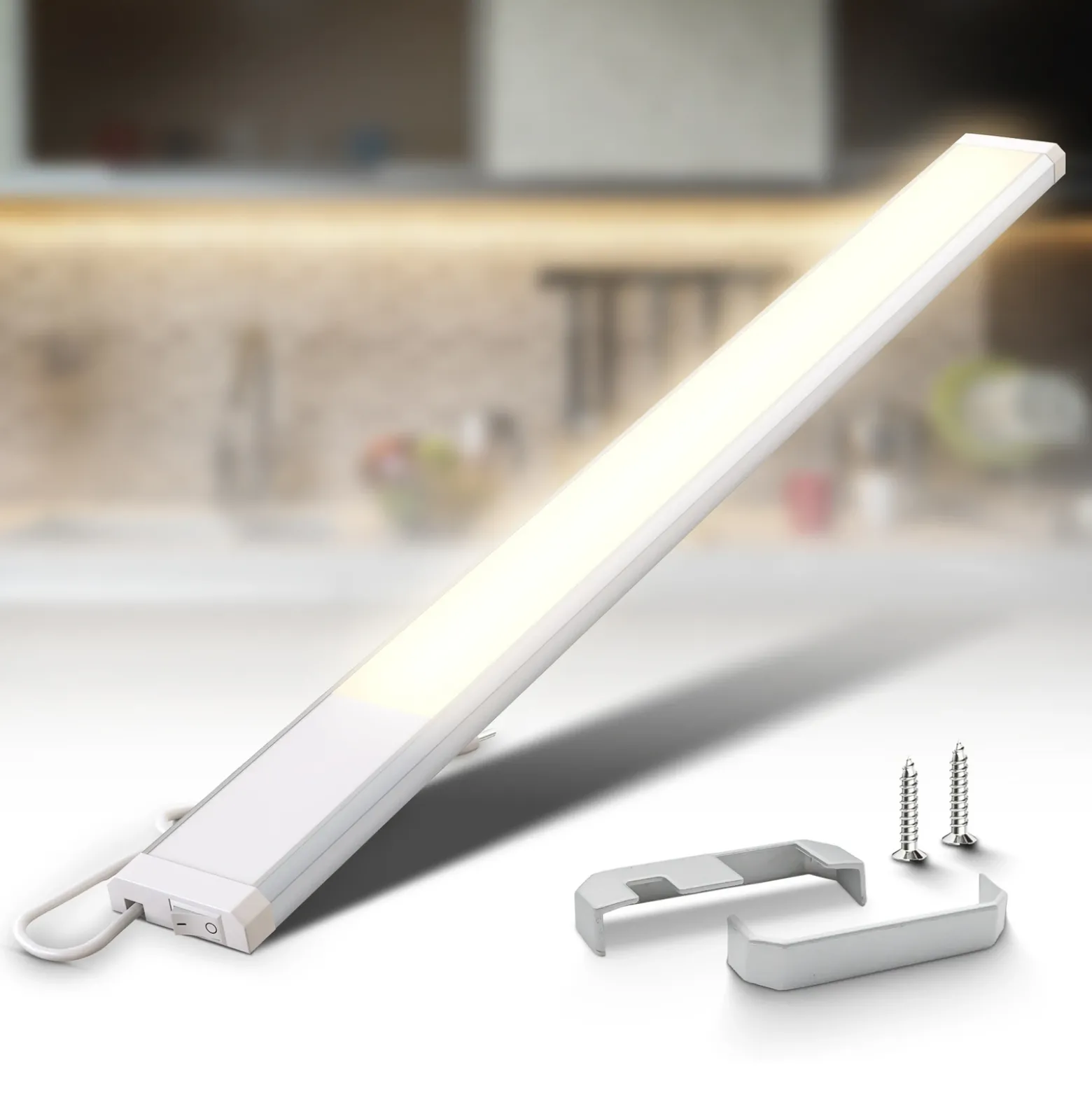 Lámpara LED bajo armario Lord, longitud 57,5 cm, plateada, 3000 K