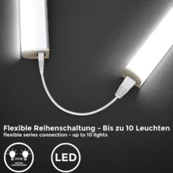 Lámpara LED bajo armario Xaver, longitud 57,3 cm, juego de 2 unidades, 4000 K