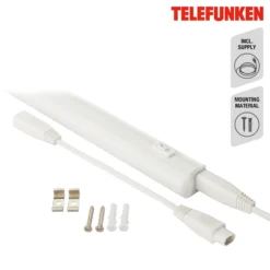 Lámpara LED bajo mueble Hephaistos, blanca, longitud 31 cm