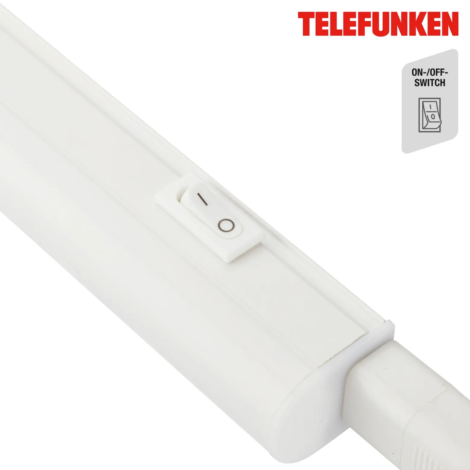 Lámpara LED bajo mueble Hephaistos, blanca, longitud 87 cm