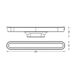 Lámpara LED bajo mueble LINEAR MOBILE de OSRAM, negra, 28 cm, CCT