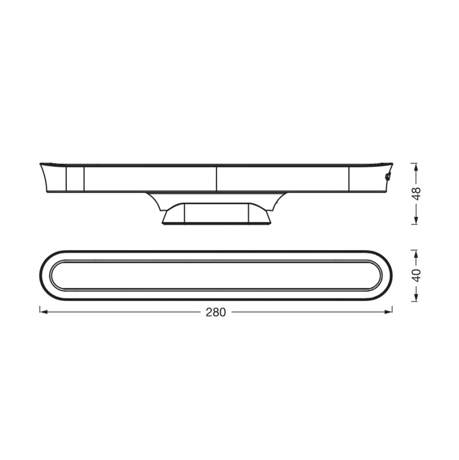 Lámpara LED bajo mueble LINEAR MOBILE de OSRAM, negra, 28 cm, CCT