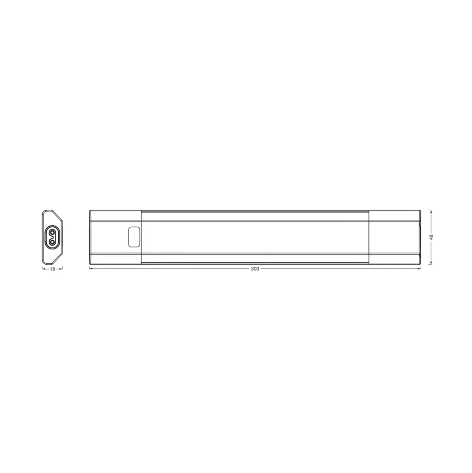 Lámpara LED bajo mueble OSRAM Linear Edge Sensor 30 cm blanco CCT
