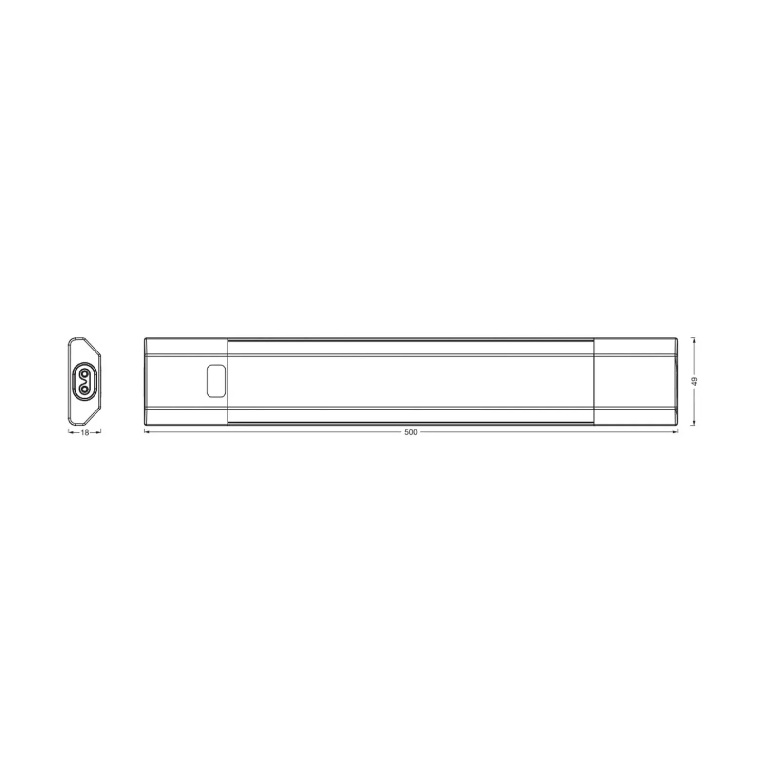 Lámpara LED bajo mueble OSRAM Linear Edge Sensor 50 cm negro CCT