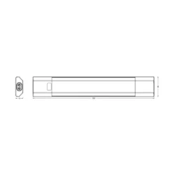 Lámpara LED bajo mueble OSRAM Linear Edge Sensor RGBW 30 cm negro