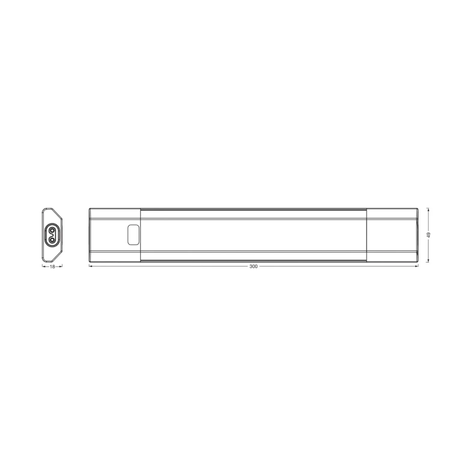 Lámpara LED bajo mueble OSRAM Linear Edge Sensor RGBW 30 cm negro
