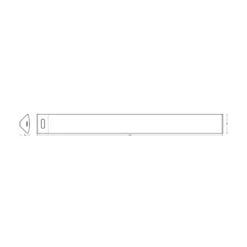 Lámpara LED bajo mueble OSRAM Linear Angle, negra, sensor, 35 cm