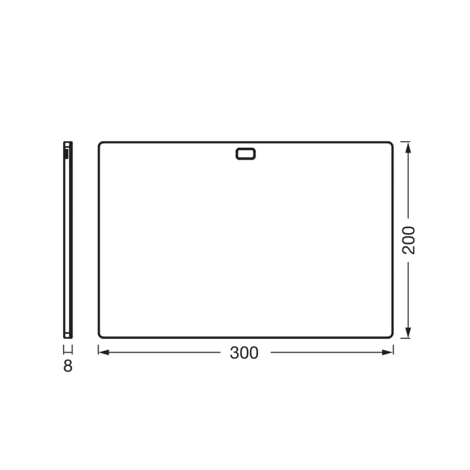 Lámpara LED bajo mueble OSRAM panel 30 x 20 cm blanco CCT atenuable