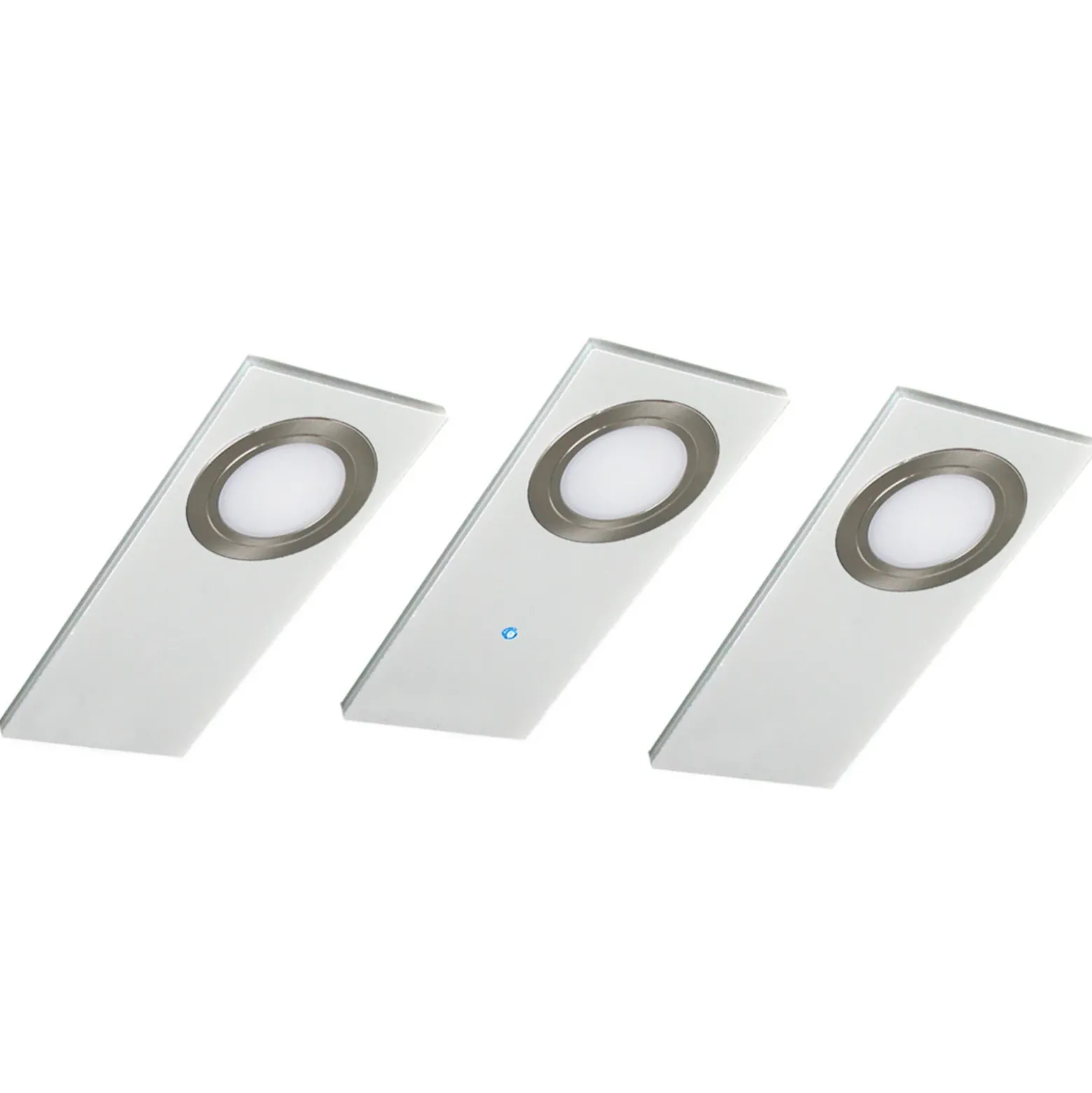 Lámpara LED bajo mueble Pano plana, set 3, blanco