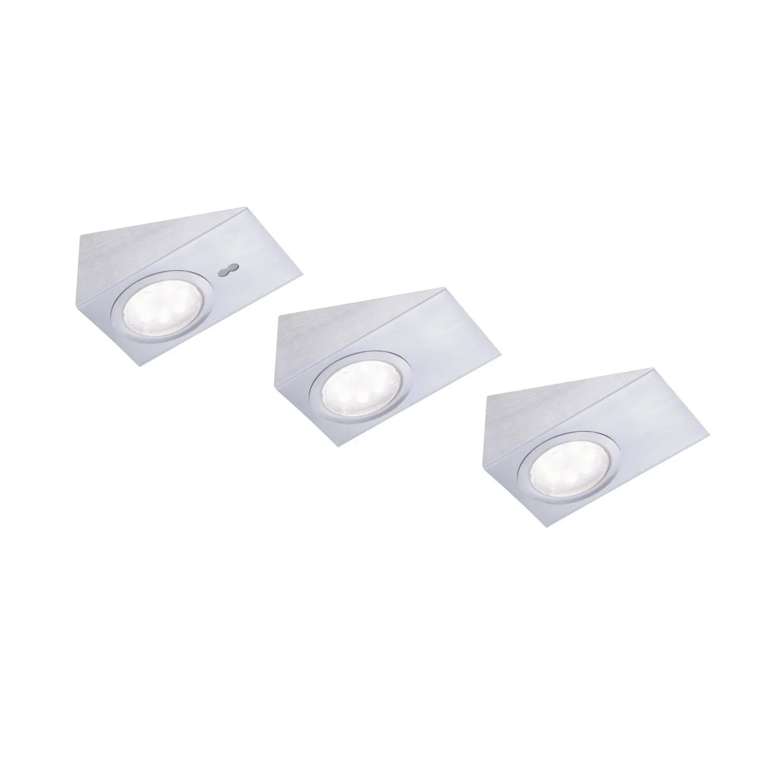 Lámpara LED bajo mueble Theo, cuadrada, Set de 3