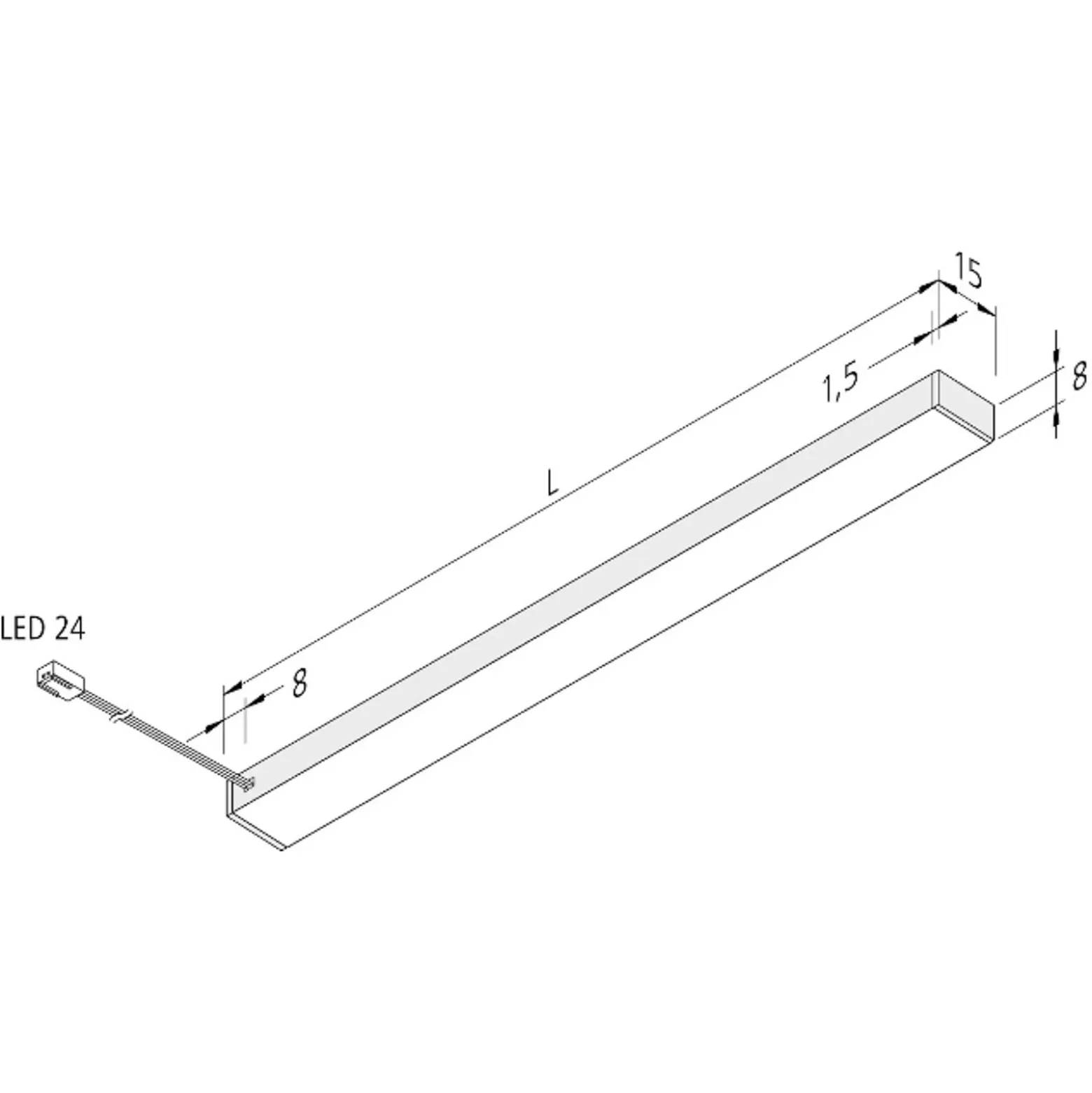 Lámpara LED bajo mueble Top-Stick FMK, 3.000K, 90cm