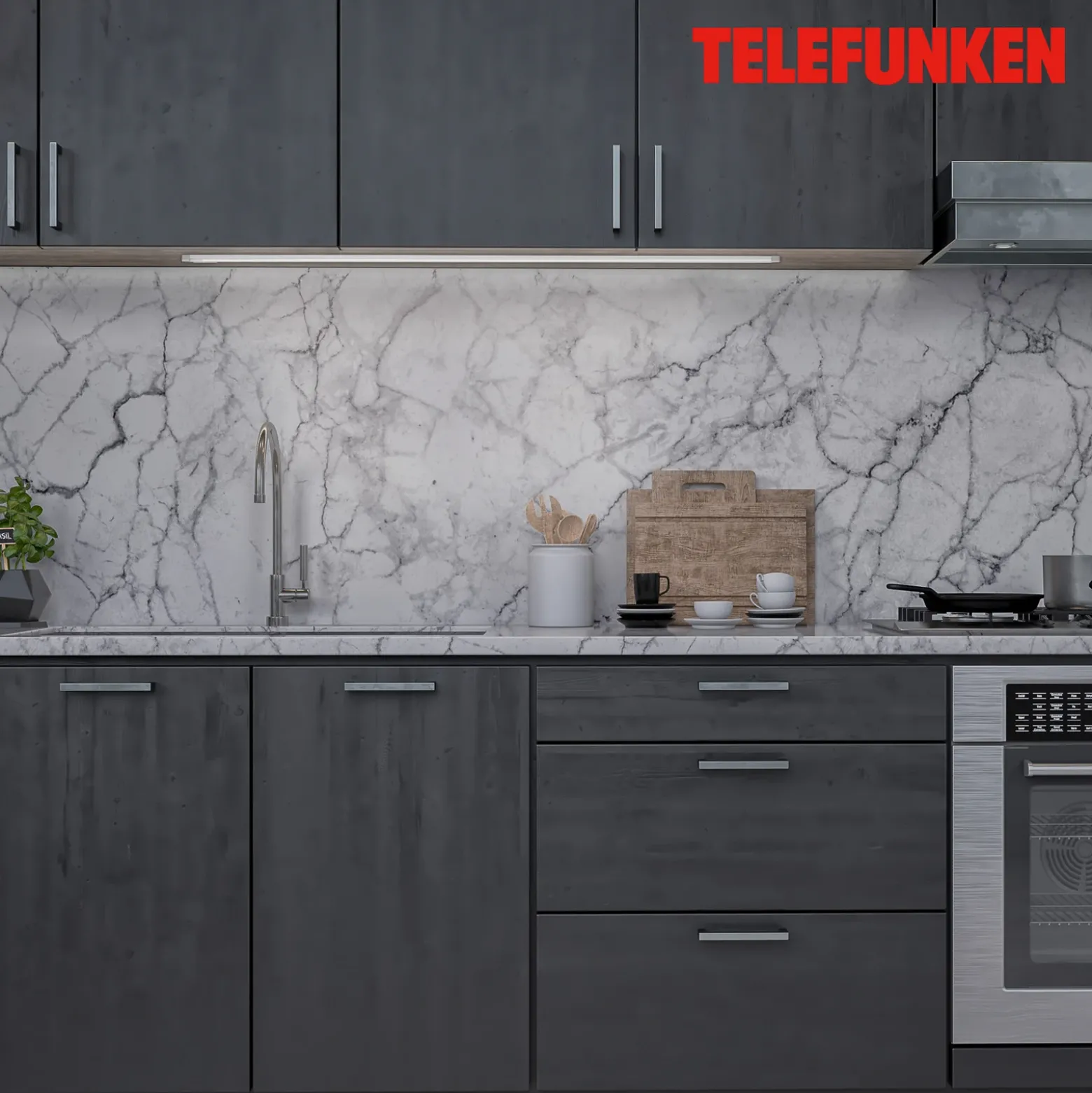 Lámpara LED bajo mueble Zeus, longitud 87 cm