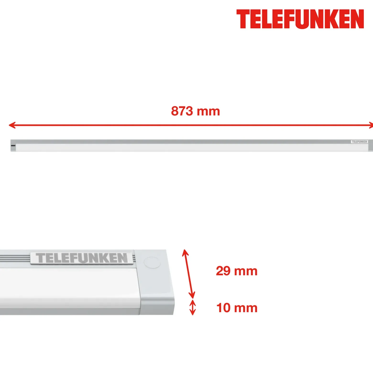 Lámpara LED bajo mueble Zeus, longitud 87 cm
